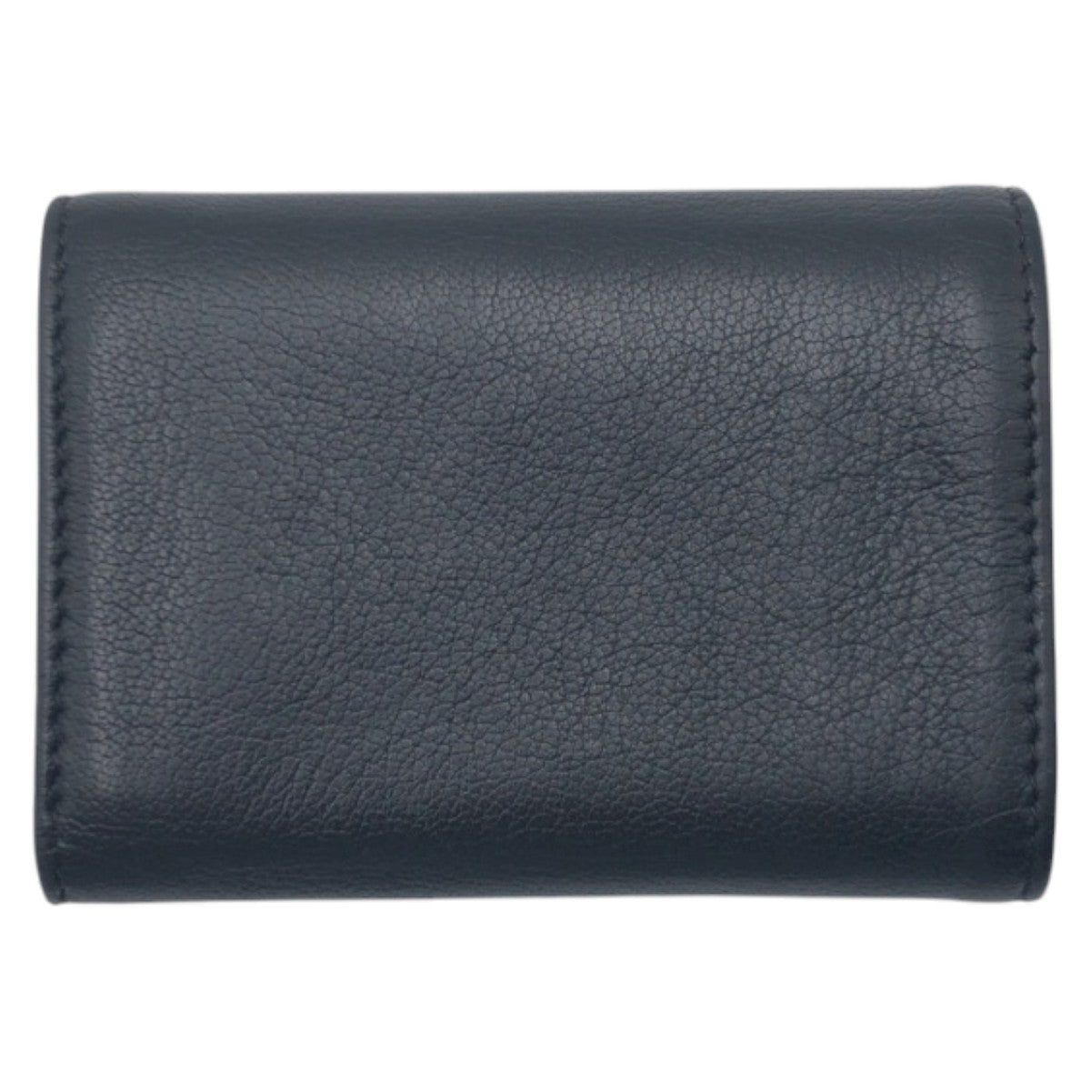 CHANEL Tri-fold wallet leather black black silver Tri-fold wallet Compact wallet COCO Mark Women