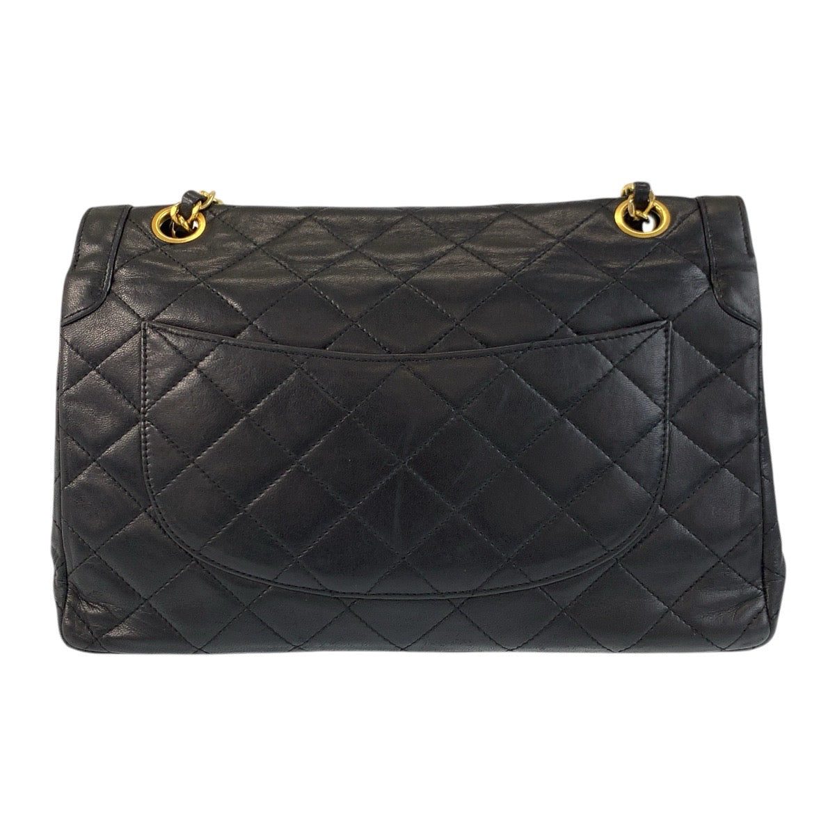 CHANEL Shoulder Bag lambskin Black GoldMetal ChainShoulder Bag Paris limited Matrasse Double flap COCO Mark turn lock Women