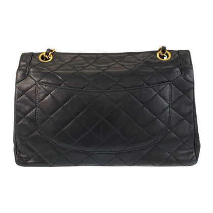 CHANEL Shoulder Bag lambskin Black GoldMetal ChainShoulder Bag Paris limited Matrasse Double flap COCO Mark turn lock Women