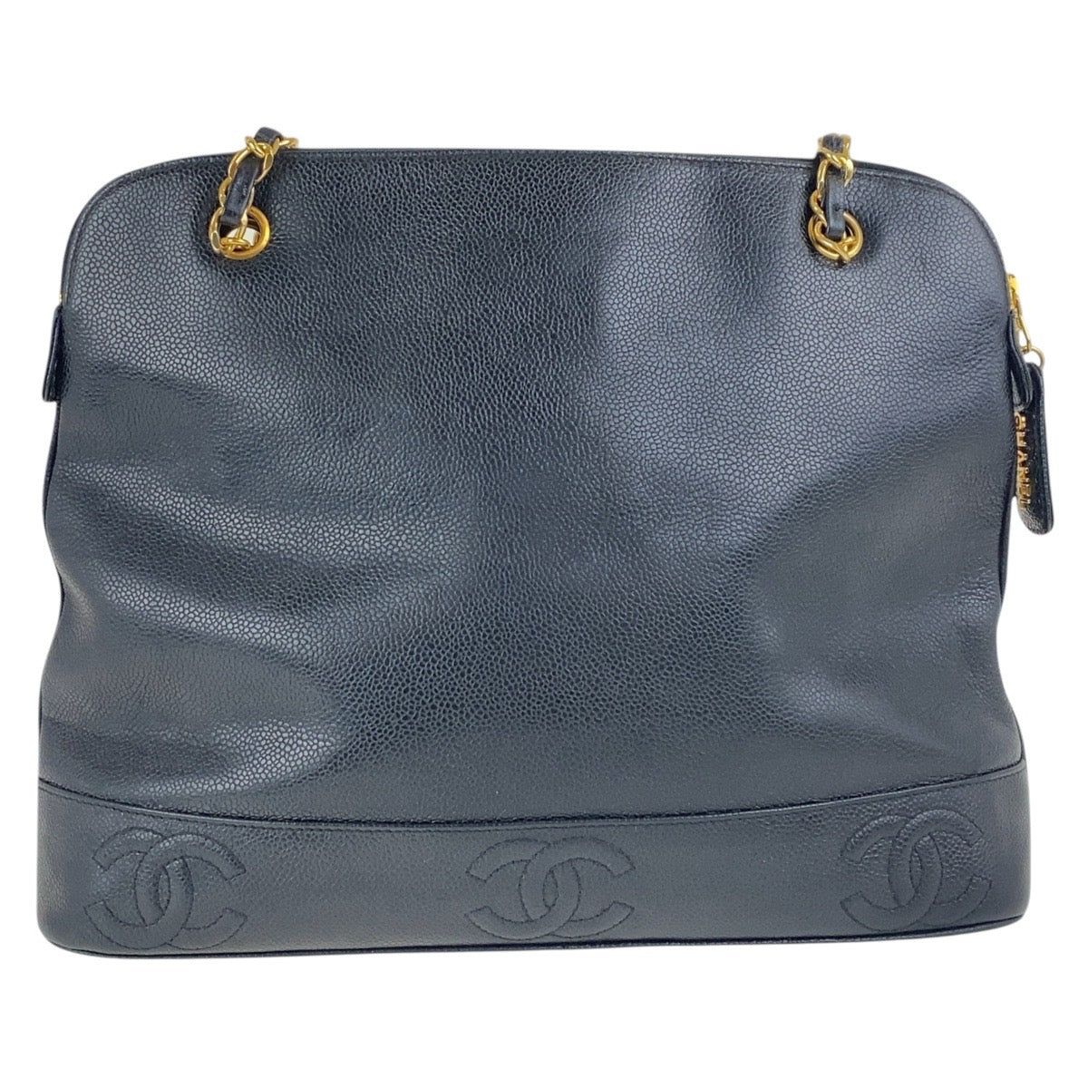 CHANEL Shoulder Bag leather Black GoldMetal Triple COCO Mark Women
