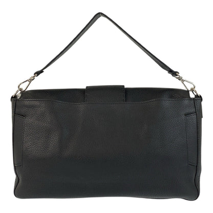FENDI Shoulder Bag leather Black SilverMetal Shoulder Bag Handbag 2way Celeria Mamma Bucket mens
