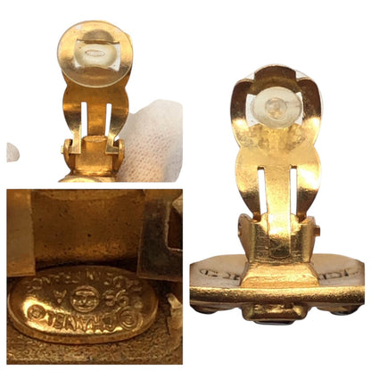 CHANEL Earring metal gold COCO Mark Gripoa
