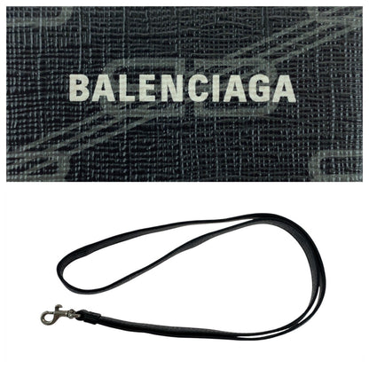 BALENCIAGA Other smartphones 702589 1061 PVC black Airpods case unisex BB monogram With StrapAirPods Case mens(Unisex)