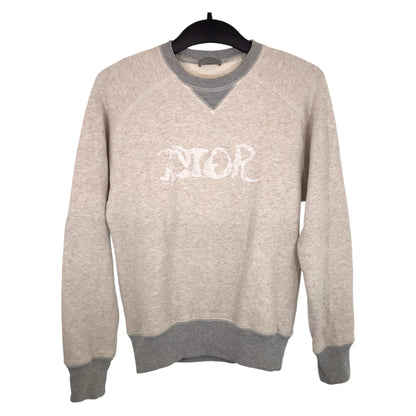 Dior sweat 143J684C0736 cotton gray gray white white Peter Doig logo embroidery XS