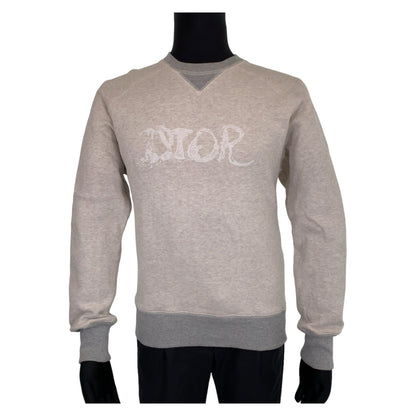 Dior sweat 143J684C0736 cotton gray gray white white Peter Doig logo embroidery XS