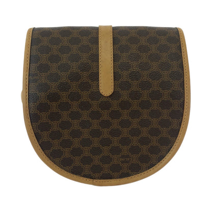 CELINE Shoulder Bag PVC, Leather Brown Crossbody Mini Shoulder Bag Pochette Macadam Women