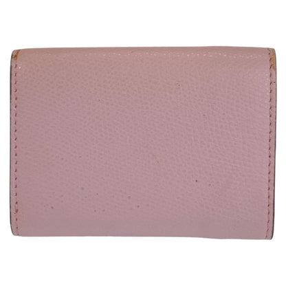 FENDI Tri-fold wallet leather Brown Folding wallet Compact wallet ZUCCA F IS FENDI Women