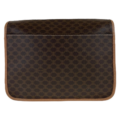 CELINE Shoulder Bag PVC, Leather Brown Crossbody Shoulder Bag Macadam Women