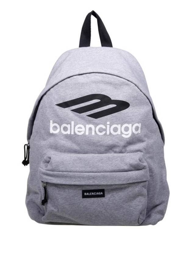 Luxury Balenciaga Trending 2025 Explorer Logo Backpack Grey