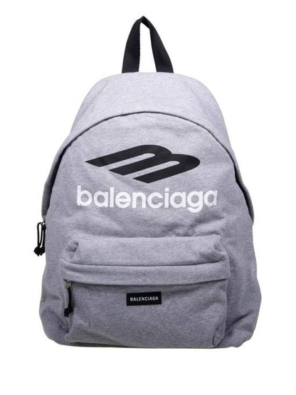 Luxury Balenciaga Trending 2025 Explorer Logo Backpack Grey