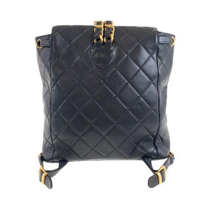 CHANEL Backpack lambskin Black Gold Metal Backpacks & Daypacks Backpacks Matrasse Double COCO Mark Turnlock Women