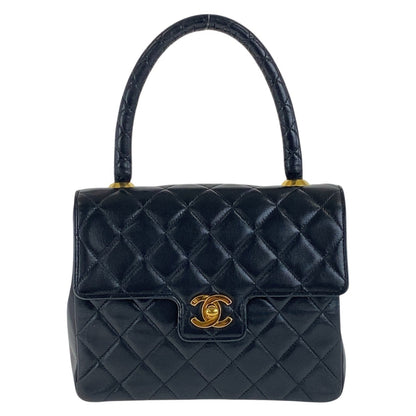 CHANEL Handbag lambskin Black Gold Metal Matrasse COCO Mark Turnlock Women