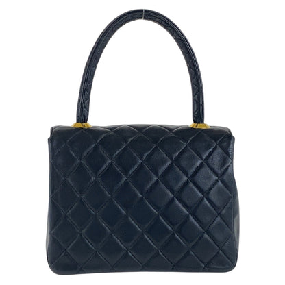 CHANEL Handbag lambskin Black Gold Metal Matrasse COCO Mark Turnlock Women