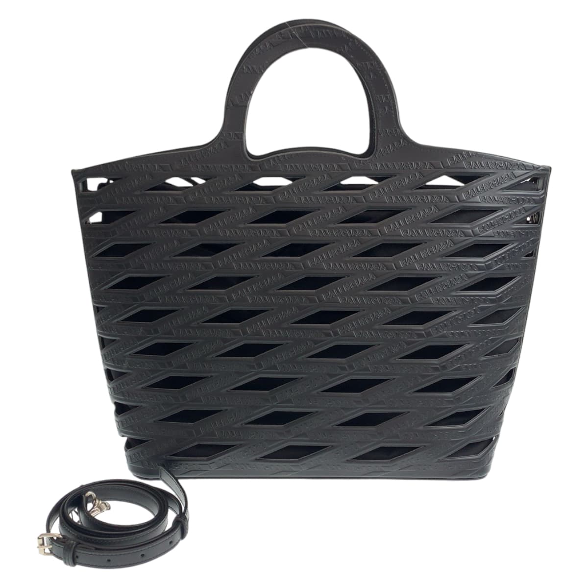BALENCIAGA Tote Bag 626111 PVC black Tote Bag Shoulder Bag Unisex Neo basket mens