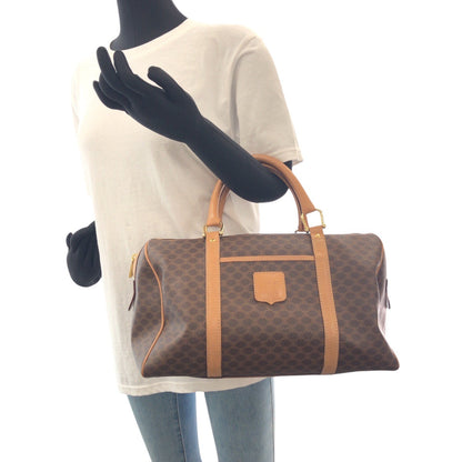 CELINE Handbag M14 PVC Brown Handbag Boston Duffel bag Macadam Women