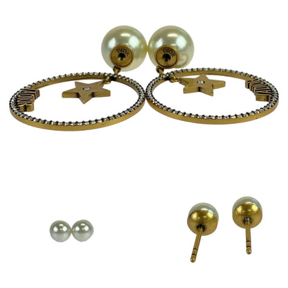 Dior Pierce Faux pearl, metal gold Pierce fake pearl JA DIOR Women