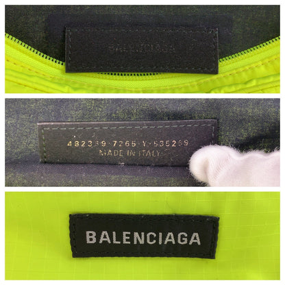 BALENCIAGA Waist bag 482389 Nylon Fluorescent Neon Yellow Black Waist pouch, Sling bag, Bum bag Explorer mens