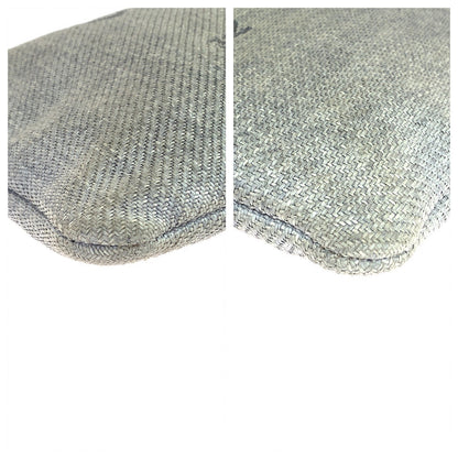 CHANEL Clutch bag canvas Grey SilverMetal Clutch bag business bag pouch Cruise line Deauville COCO Mark Women