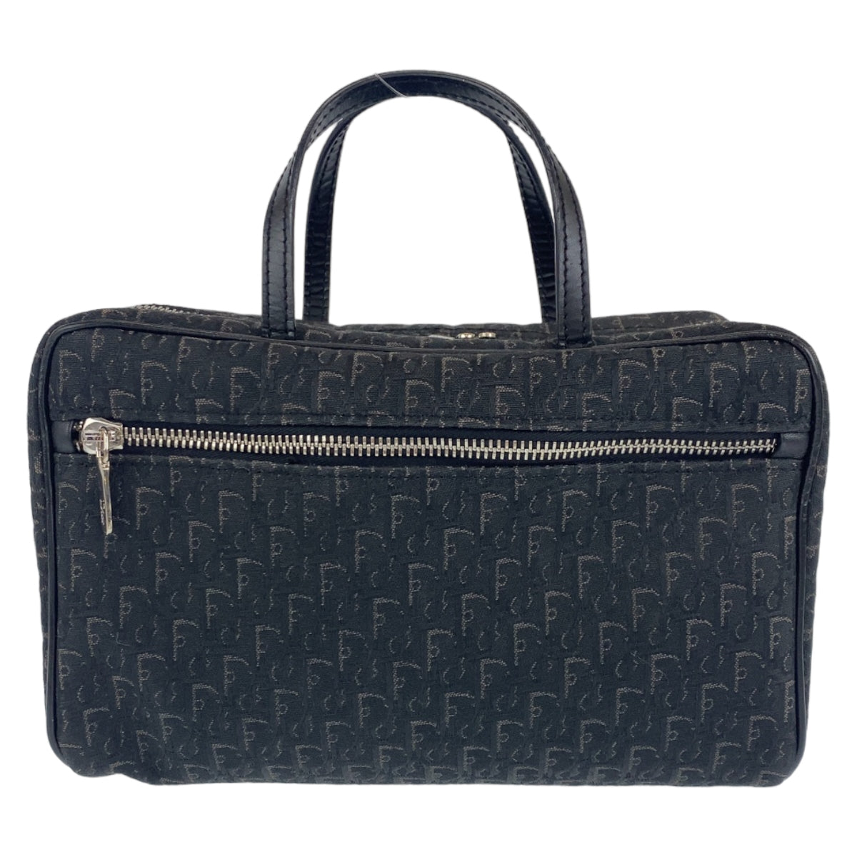 Dior Handbag MC0053 Canvas, Leather Black Silver Metal Handbag vanity bag Trotter Oblique Street chic Women