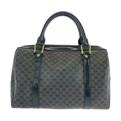 CELINE Handbag DM00/1 PVC Brown Black Gold Metal Handbag Boston Duffel bag Macadam Women