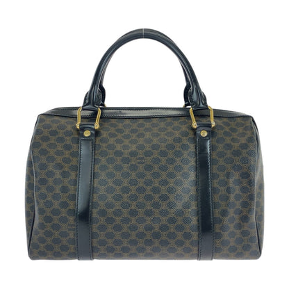 CELINE Handbag DM00/1 PVC Brown Black Gold Metal Handbag Boston Duffel bag Macadam Women