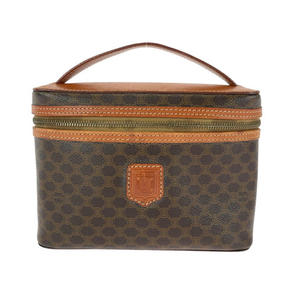 CELINE Handbag M95 PVC Brown Gold Metal Handbag vanity bag Macadam Pattern Women