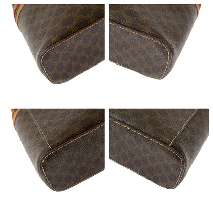 CELINE Handbag M95 PVC Brown Gold Metal Handbag vanity bag Macadam Pattern Women