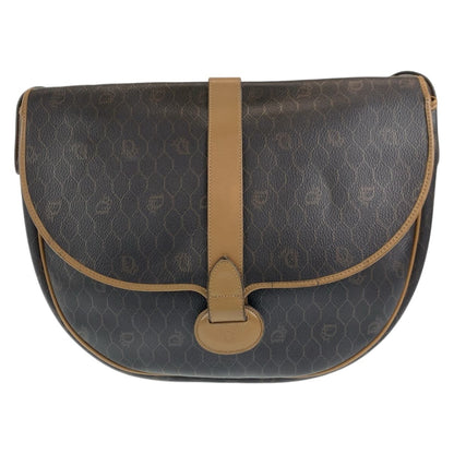 Christian Dior Shoulder Bag leather Brown Shoulder back pochette Honeycomb Pattern Women