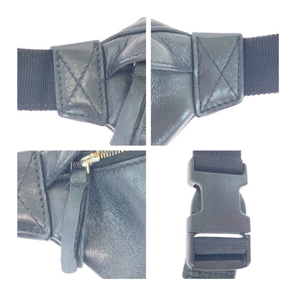 BALENCIAGA Sling bag 552376 leather black Sling bag Waist bag Unisex Every day Logo print mens