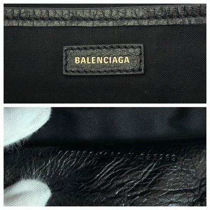 BALENCIAGA Clutch bag 443658 1060 leather black Clutch bag business bag graffiti print Women