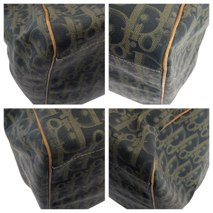 Dior Boston Duffel bag leather Navy Brown Gold Metal Trotter