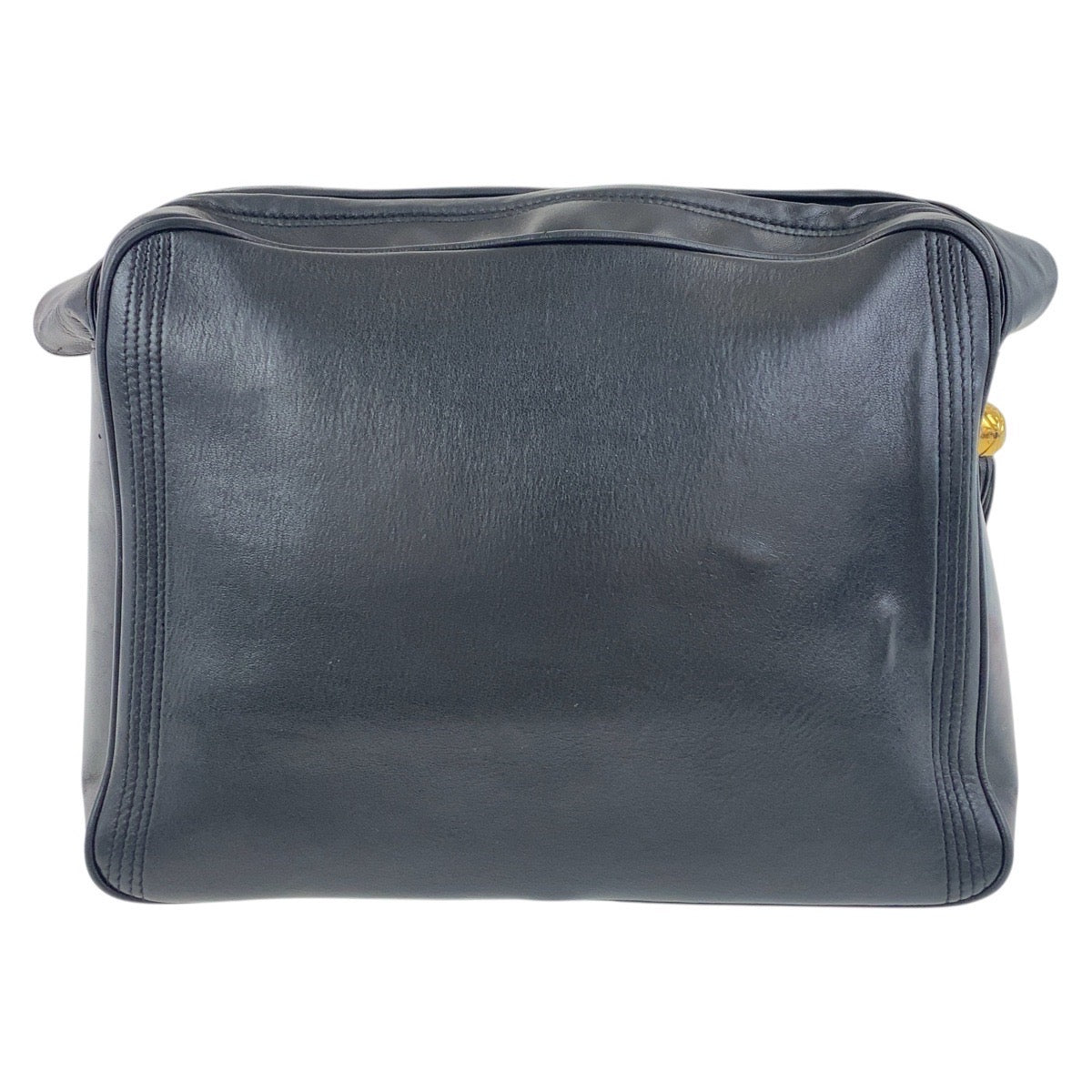 CHANEL Shoulder Bag leather Black GoldMetal Shoulder Bag pochette COCO Mark Fringe Women