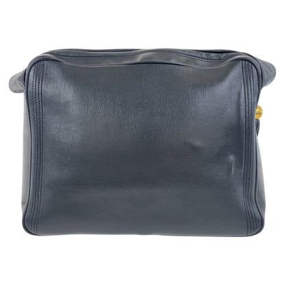 CHANEL Shoulder Bag leather Black GoldMetal Shoulder Bag pochette COCO Mark Fringe Women