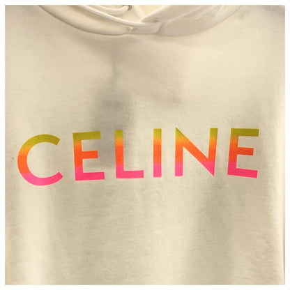 CELINE Hoodie 2Y753670Q cotton Ivory Gradient logo M
