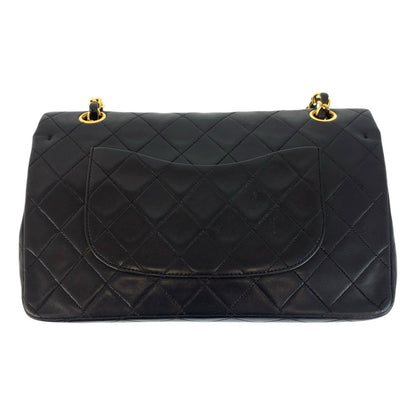 CHANEL Shoulder Bag lambskin Black GoldMetal ChainShoulder Bag matelasse 25 double flap COCO Mark Turnlock Women