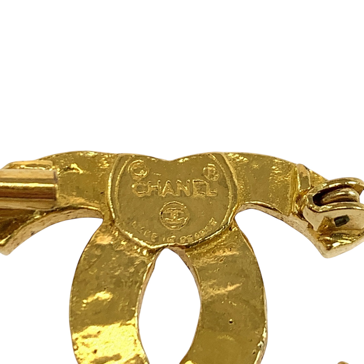 CHANEL Brooch plating gold Brooch COCO Mark rhinestone Women