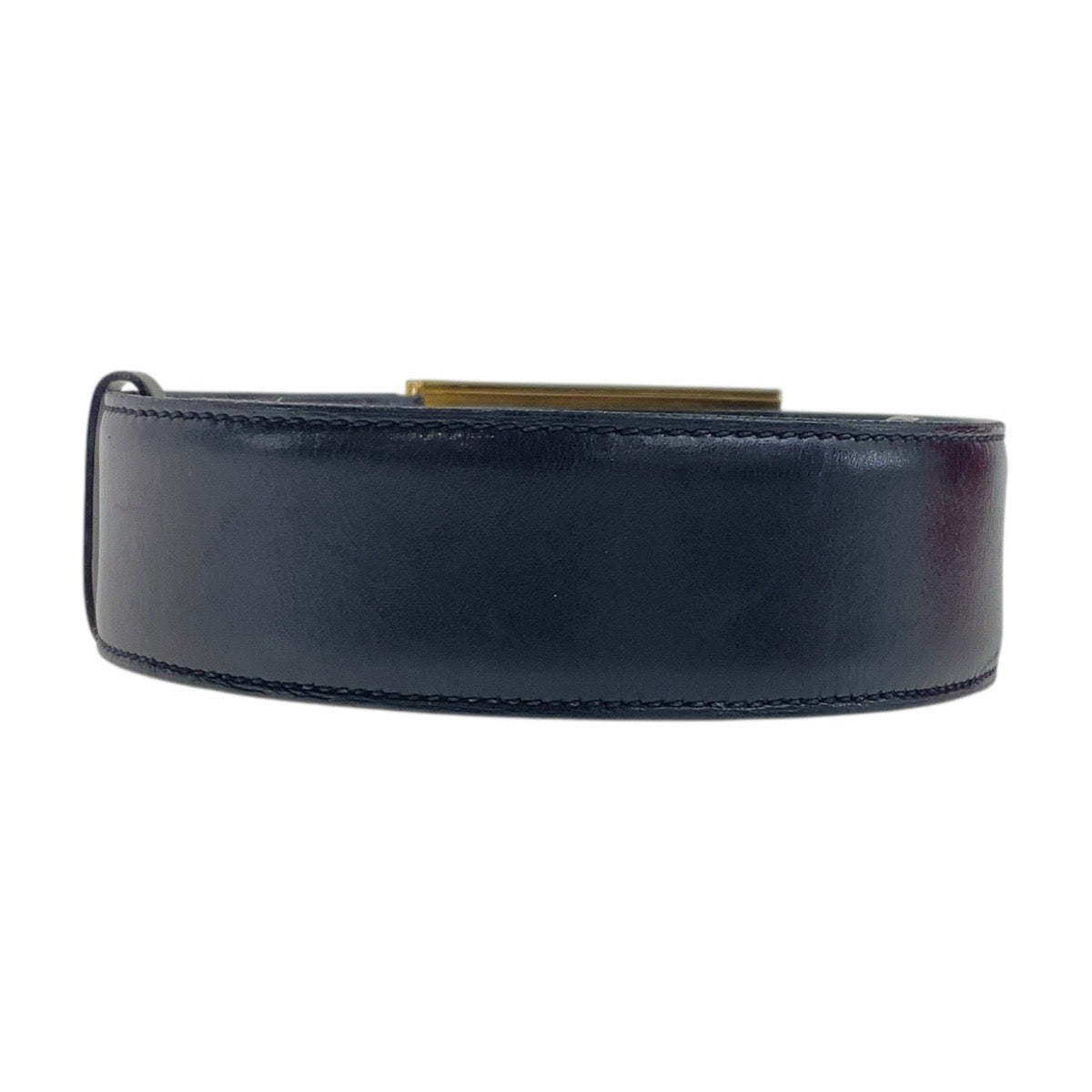 CELINE belt leather Black Gold Metal Carriage Metal mens No Size (See Description)