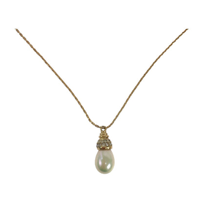 Dior Necklace Golden pearl Gold white Pearl