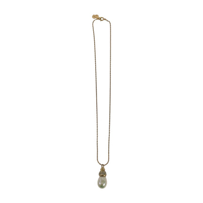 Dior Necklace Golden pearl Gold white Pearl