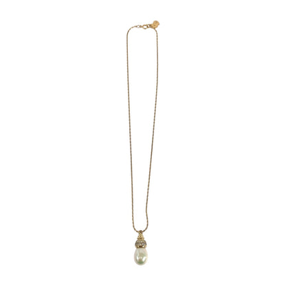 Dior Necklace Golden pearl Gold white Pearl