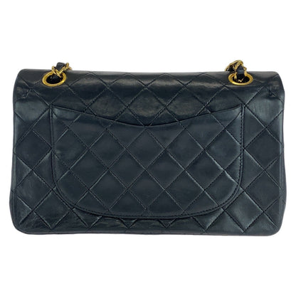 CHANEL Shoulder Bag lambskin Black Gold Metal Matrasse COCO Mark Turnlock