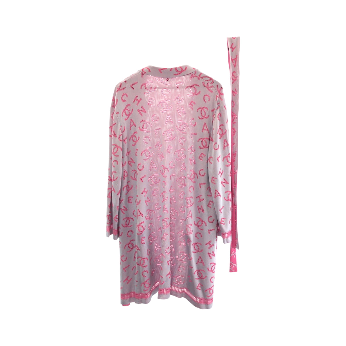 CHANEL cardigan P62933K48495 Rayon Pink gray COCO Mark 42