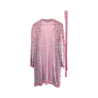 CHANEL cardigan P62933K48495 Rayon Pink gray COCO Mark 42