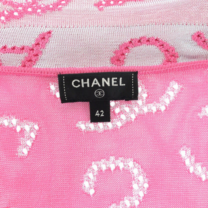 CHANEL cardigan P62933K48495 Rayon Pink gray COCO Mark 42