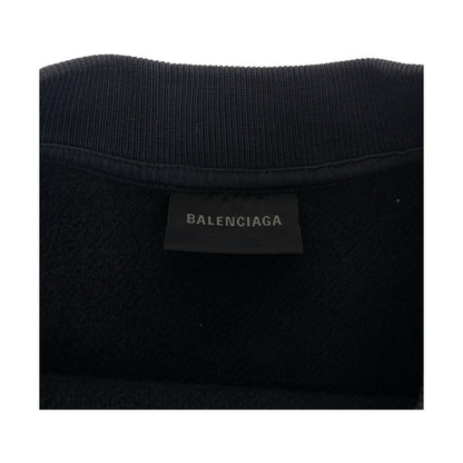 BALENCIAGA sweat 720428 cotton Charcoal gray Oversize logo 2