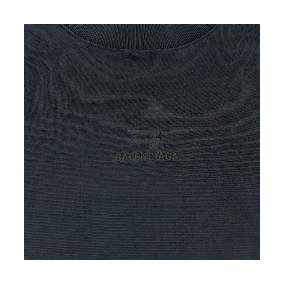 BALENCIAGA sweat 720428 cotton Charcoal gray Oversize logo 2