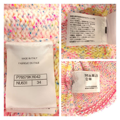 CHANEL knit P76579K11042 wool pink 24Stainless Steel Heart motif COCO Mark 34
