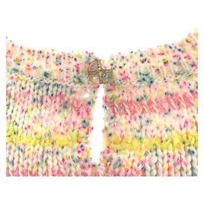 CHANEL knit P76579K11042 wool pink 24Stainless Steel Heart motif COCO Mark 34