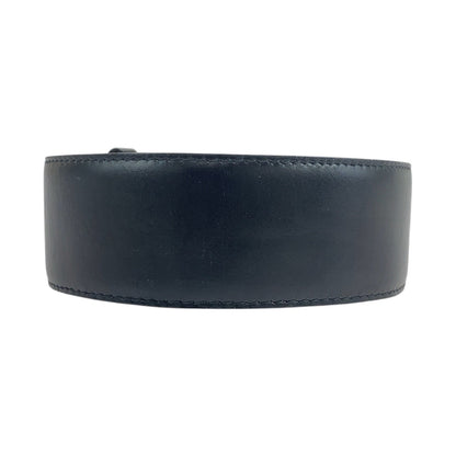 CELINE belt leather black Carriage Metal No Size (See Description)
