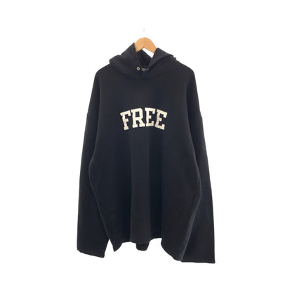 BALENCIAGA Hoodie MT74 661711 TKVD4 cotton black black white 21AW FREE NO RIB HOODIE XXS